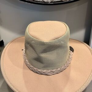 BARMAH Canvas Drover Breathable Beige Wide-Brim Women’s Sun Hat